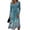 Blue, variant on Womens Summer Dresses Flowy Ruched Long Sleeve Midi Dresses Casual Vacation Spring Office Dress Pink 2XL