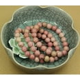 thumbnail image 4 of Angelstones Natural Pink Rhodonite Genuine Semi-Precious Gemstones Healing 10mm Beaded Stretch Bracelet 7" Unisex, 4 of 4