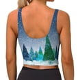 thumbnail image 3 of Lsque Christmas Trees Printed Women'S Sports Bra, Compression, Moisture Wicking, High-Impact Sports Bra For Women,Supportive sports bra-, 3 of 9