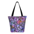 thumbnail image 3 of Fotbe Watercolor Butterflies Pattern Beach Tote,Shoulder Handbag,Spacious Tote Bag,Lightweight Travel Bag,Versatile Shopping Bag, 3 of 9