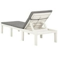 thumbnail image 3 of vidaXL Chaise Longue avec Coussin Plastique Blanc, 3 of 5