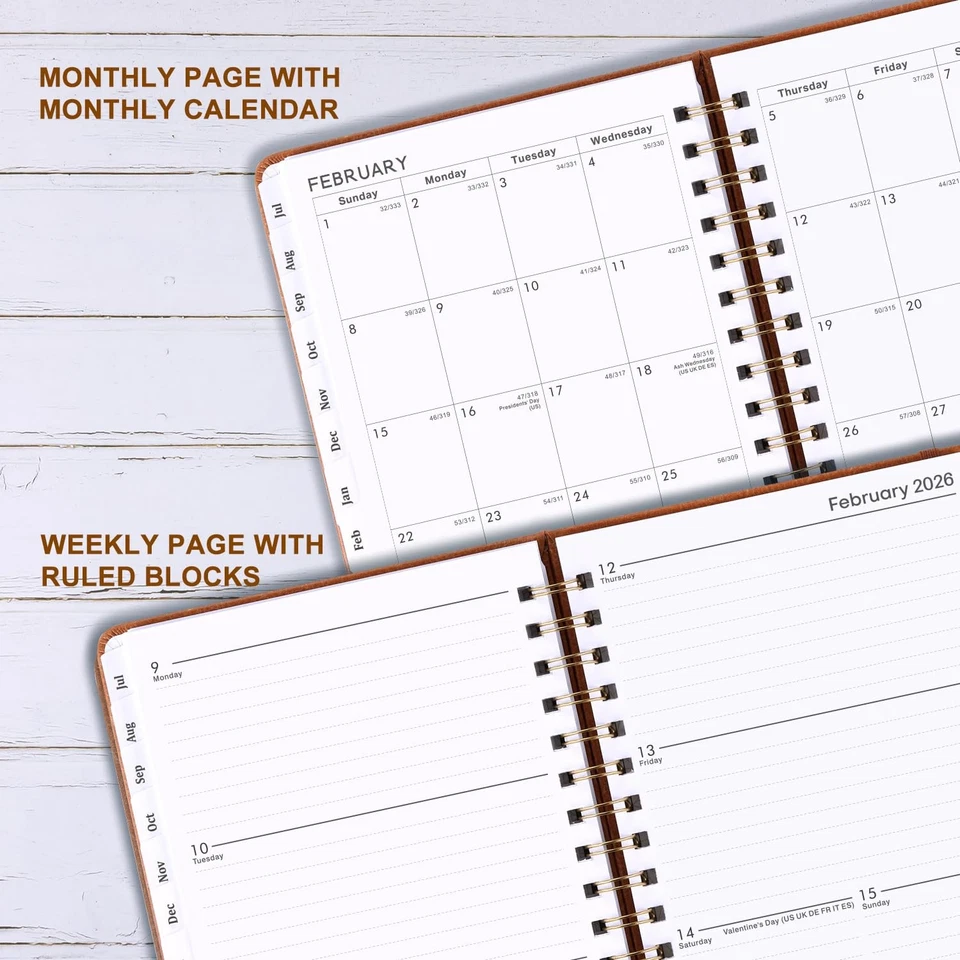 Planner 2025-2026 - Weekly & Monthly 2025-2026 Planner With Twin-Wire