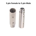 thumbnail image 1 of 3 Pin Xlr To 5 Pin Dmx Metal Cased Converter Audio Lighting Adapter Or 5 To 3, 1 of 8