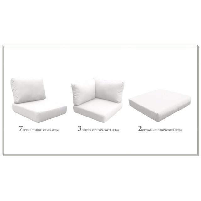 Coussin Arrière Haut pour Barbedos-17a en Voile Blanche