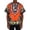 Orange, variant on Africa Print Tee, Plus Size Dashiki Unisex Cotton Tunic Tops with Geometric Patterns and Breathable Comfort