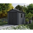 thumbnail image 3 of Keter Newton Plus 7.5x9 ft. Durable Resin Outdoor Storage Shed With Heavy Duty Floor and Locking Door, Grey, 3 of 4
