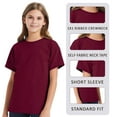 thumbnail image 3 of Hanes Youth Essential-T Short Sleeve T-Shirt 100% Cotton Classic Fit Breathable Kids Tee (Light-Steel, XL), 3 of 7