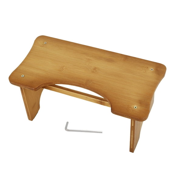 Toilet Footstool Bamboo Toilet Stool C Shaped Poop Stool Portable Toilet Stool Toilet Leg Raiser Ergonomic Pooping Stool Sturdy Toilet Foot Stool for Adults Kids