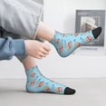 thumbnail image 5 of Goofa I Am A Fan Popcorn Pattern Non Slip Socks with Grips for Elderly, Crew Socks Yoga Hospital Socks Cushioned Sole Gripper Socks for Men Women, 5 of 5