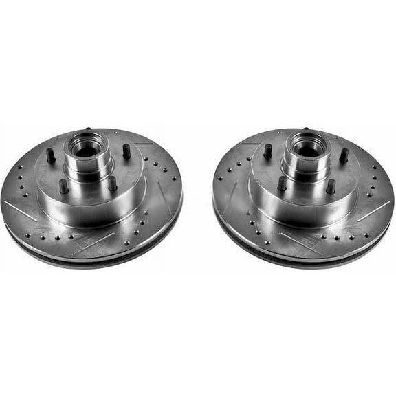 Front Brake Rotor Set - Compatible with 1977 - 1978 Oldsmobile Delta 88