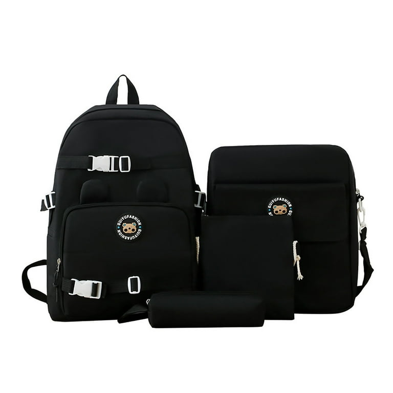 HengDidi 4-Piece Canvas Travel Backpack Set - Large Capacity Carry-On with  Laptop Sleeve for Campus, Commute, Airplane Trips (Includes Tote, Pencil  Case & Organizer) - Walmart.com