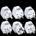 thumbnail image 2 of 1/5pcs Universal World Wide Travel Adapter Uk Plug To Eu Plug Power Outlet Travel Charger Adapter, 2 of 3