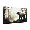 thumbnail image 2 of KAKALAD Woods Forests Bear 05 Aluminum Universal Car Vehicles License Plate 6" x 12" (4 Holes), 2 of 9