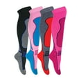 thumbnail image 1 of Sock Snob - 4 Pairs Mens & Ladies Long Knee High Wool Blend Ski Socks, 1 of 2