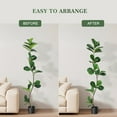 thumbnail image 6 of Garvee 5ft Artificial Fiddle Leaf Fig Tree – Lifelike Faux Plant with Black Planter, Large Indoor Floor Plant for Home & Office Décor, 6 of 7