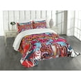 thumbnail image 3 of Ambesonne Graffiti Quilted Bedspread Set 3 Pcs, Hip Hop Street Art, King Size, Multicolor, 3 of 5