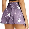 thumbnail image 2 of Vedolay Womens Skirts Summer Elastic High Waist Tie Dye Print Skirt,Purple L, 2 of 5