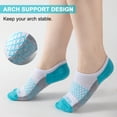 thumbnail image 4 of COOPLUS No Show Socks for Women Non Slip Cushioned Low Cut Invisible Athletic Socks for Running Sneakers 6 Pairs, 4 of 7