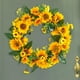 thumbnail image 3 of Corona de Flores Artificiales, Coronas de Primavera, Corona de Puerta Redonda, Corona de Girasol, 3 of 6