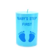 Bulk buys 4 Inch x 2.5 Inch Blue Footprint Candle