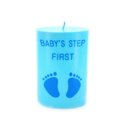 Bulk buys 4 Inch x 2.5 Inch Blue Footprint Candle