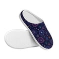 thumbnail image 3 of Lsque Stars And Gradient Colorful Snowflakes Pattern Womens Comfort Cotton on Scuff With Memory Foam and Anti-skid Sole Slipper-35/36, 3 of 7