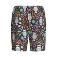 thumbnail image 5 of Easygdp Forest Cute Owl Men's Short Pajama Pants, Sleep Shorts, Household Pants, Casual Pants with Pockets - Large, 5 of 9