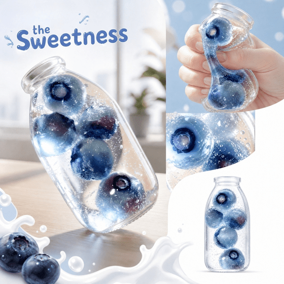 Bottle Squishy Toy, Milk Bottle Stress Relief Toy, 3.94 x 1.97 in Soft Slow-Rebound Squeeze Fidget Toy for Desk, Travel, Sensory Play & Gift, 1Pc