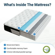 Avenco Classic 12'' Medium-Firm Hybrid Mattress, Queen Size