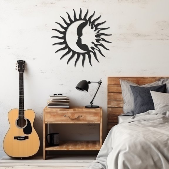 LaModaHome Exclusive Moon And Sun Metall Wall Art – Durable & Artistic Metal Wall Art for Home and Office Decor, Perfect for Any Interior Design Aesthetic