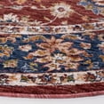 thumbnail image 3 of Safavieh Heirloom Sharla Oriental Polyester Area Rug, Rust/Navy, 6'7" x 6'7" Round, 3 of 11