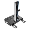thumbnail image 1 of All-in-One PS5 Wall Mount Cooling Fan Stand - Dual Controller Charging Station with Headphone Hook, Compatible with PS5 Pro/PS5 Slim/Original PS5, 1 of 4