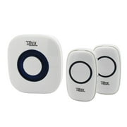 Liztek Portable Wireless Doorbell with 1 Plug In Receiver and 2 Remotes