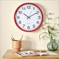 thumbnail image 2 of Unique Bargains Silent Non-Ticking Wall Clock with Big Numbers Red, 2 of 6