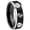 Black 2 Tone Beveled Edges, variant on Carbide Marines Sergeant 8MM Beveled Edge Polish Black Tungsten Men Ring