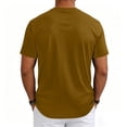 thumbnail image 7 of Men's Shirts Short Sleeve T-Shirt Crew Neck Light Tees Classic Basic Casual Tops Plain Soft Shirt Brown S, 7 of 7