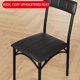 thumbnail image 3 of Set of 2 forrado dining sillas con pu leather back, comfortable y easy - to - assemble para kitchen y apartment, negra, 3 of 7