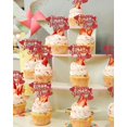 thumbnail image 2 of 40Pcs Valentines Day Cupcake Toppers Decorations, Red Glitter Happy Valentines Day Cupcake Toppers for Valentine's Day Decoration Wedding Engagement Party Decoration, 2 of 4