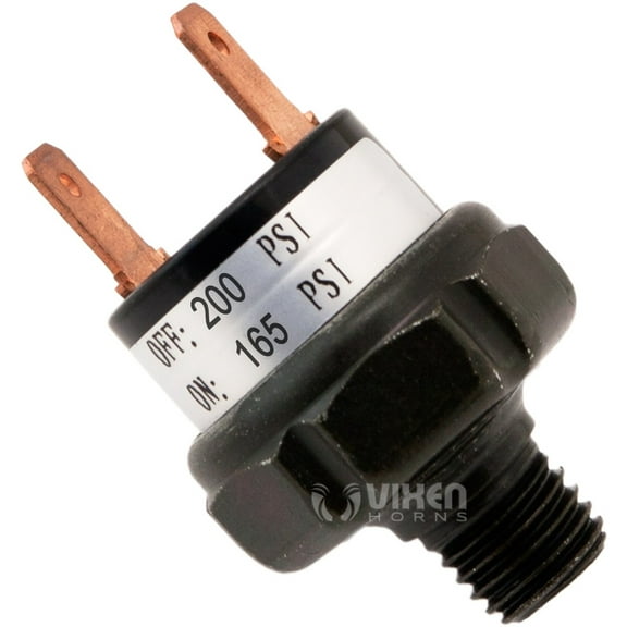 Vixen Horns 165-200 PSI Air Pressure Switch Tank Mount Type 1/8" NPT 12V/24V for Train/Air Horn VXA6200