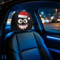 thumbnail image 4 of AJKHSAHDFJ Ghost Face Headrest Covers, Scary Face Printing Auto Seat Universal Elastic Models Headrest Protector,Black,A, 4 of 7