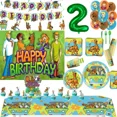 thumbnail image 2 of Decoración para fiesta de cumpleaños de Scoobi Doo, regalos para niños, pancarta de feliz cumpleaños, vajilla de papel con forma de perro marrón, globos de látex, mantel, decoración para bebé, 2 of 5