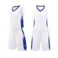 thumbnail image 2 of Trikvn Kids Boys Athletic Basketball Uniform Set 2-Piece Quick Dry Sportswear Sleeveless V-Neck Jersey Shirt and Drawstring Shorts Breathable Workout Suit for Team Sports, 2 of 5