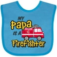 thumbnail image 3 of Inktastic My Papa is a Firefighter with Fire Truck Boys or Girls Baby Bib, 3 of 4