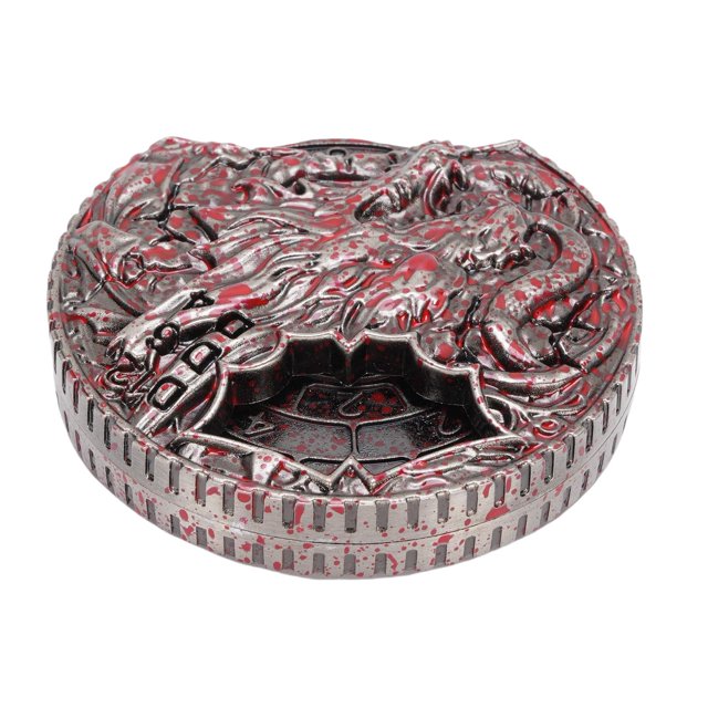 7 en 1 Spinner, Motifs Complexes de Dragon Intégrés Remplacement en Alliage de Zinc Roulements d'Équilibre Précis Rotation Fluide pour Jeu de Rôle Laiton Antique, Rouge Sang