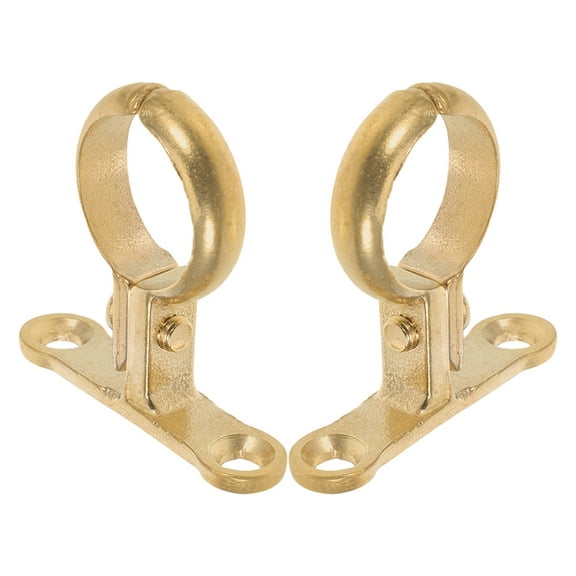 MLINS 2pcs Brass Pipe Support Bracket Hose Clamp Water Pipe Fixing Heavy Duty Pipe Holder Hose Mounting Clamp