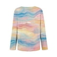 thumbnail image 6 of QUNYINEY Fall Tshirts for Women Plus Size Tie Dye Button V Neck Long Sleeve Tops Pullover Loose Fit Womens Graphic Tees, 6 of 7