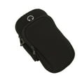 thumbnail image 1 of Soporte para correr funda para brazalete de teléfono, portador de llaves, bandas para brazo celular para entrenamiento, ejercicio, gimnasio, trotar, negro, 1 of 1