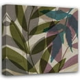 thumbnail image 1 of Kristin Emery 15x15 Gallery Wrapped Canvas Wall Art Titled - Purple Green Leaves, 1 of 4