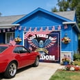 thumbnail image 6 of American Flag 250 Year Anniversary Garage Door Cover Banner 7 x 8 FT,Eagle Blue Red Fireworks Garage Door Curtains Backdrop with Grommets for Indoor Outdoor Wall Party Porch Yard Decor Background, 6 of 8