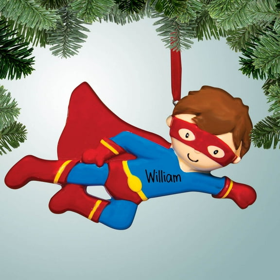 Super Hero - Personalized Christmas Ornament - Perfect Stocking Stuffer - Great Gift Ideas